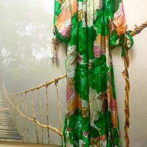 Long silk dress , Made in Italy, One size ( fits my size 12)